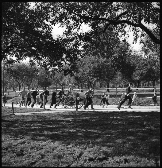 War fire brigade, fire drill, 1939