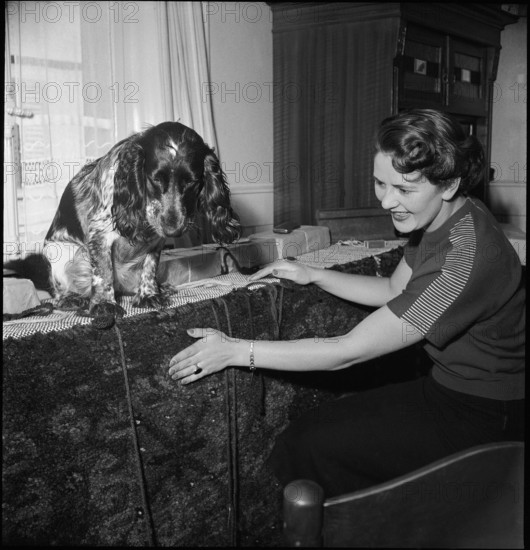 Production of a Smyrna carpet, 1951