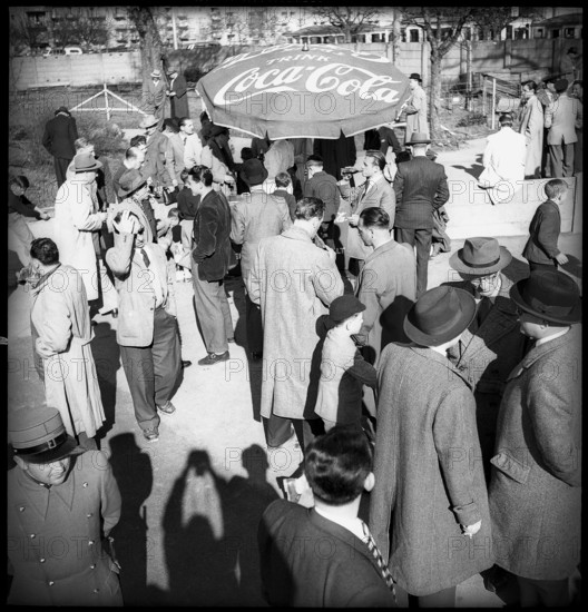CocaCola sale during football match; 1949