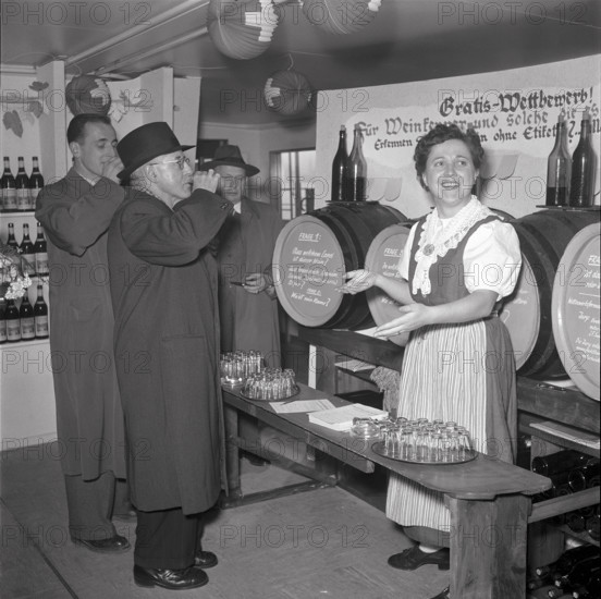 Wine exhibition in Zurich, 1953