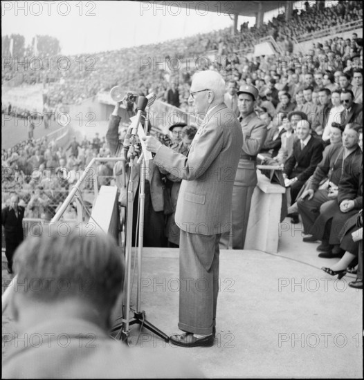 Football World Cup in Switzerland 1954: Opening speech by Jules Rimet