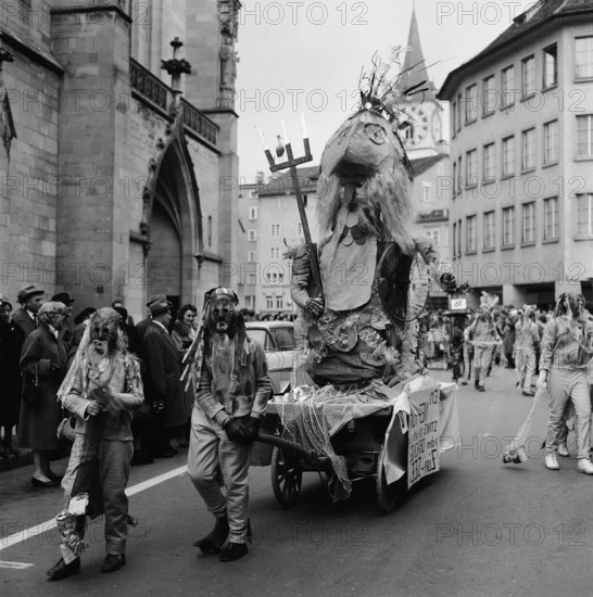 Carnival parade in Zurich, 1960