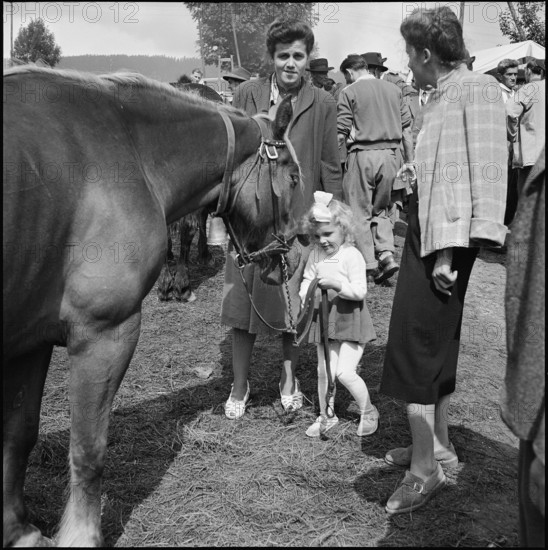 Horse market of ChaindonReconvilier, 1952