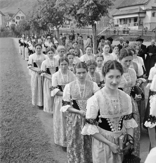 Corpus Christi procession in Appenzell, 1940