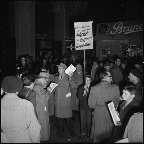 Signature campaign against the USSR in Hungary, Bern 1956