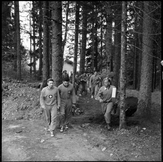 Training camp of the Swiss national football team, 1954