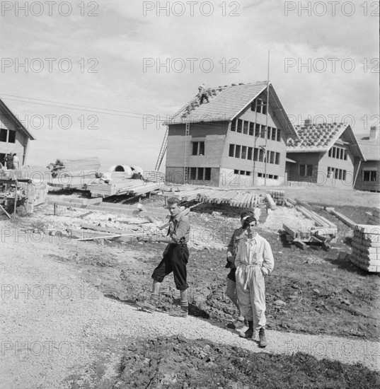 Construction of the Pestalozzi Children's Village in 1946