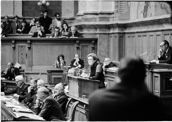 Lilian Uchtenhagen in the National Council 1971
