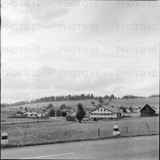 View of the FranchesMontagnes near Saignelégier, 1958