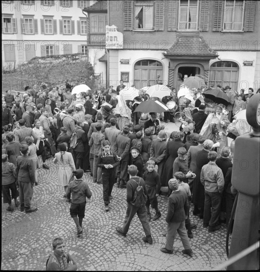 Nüsslen at the carnival in Schwyz, 1950