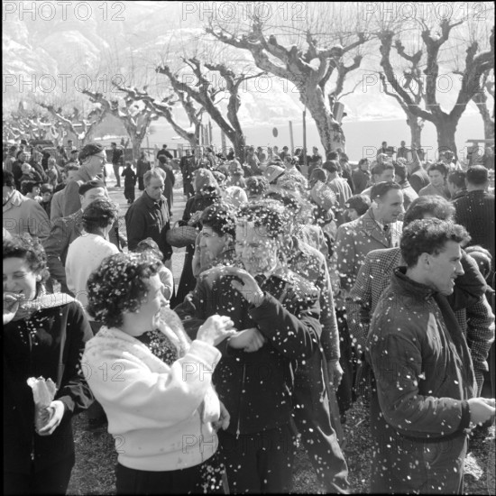 Risotto dinner at the carnival in Ascona, 1955