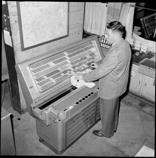 Ticket counter printer, 1959