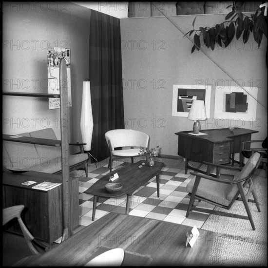 Teak furniture exhibition at Möbel Pfister, 1959