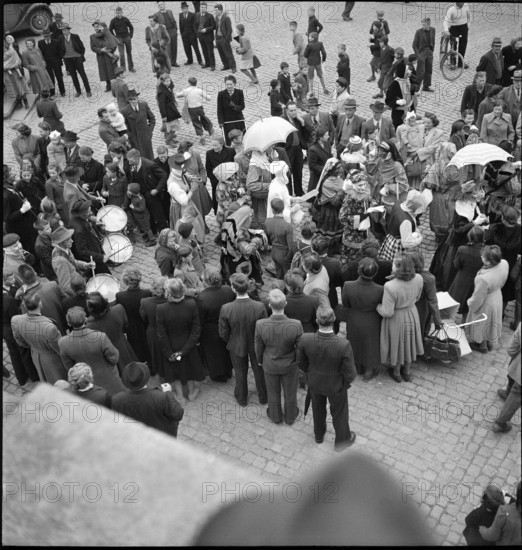 Carnival festivities in Schwyz, 1950
