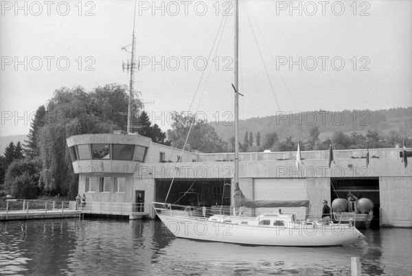 New building of the Lake Police Department in Oberrieden 1975
