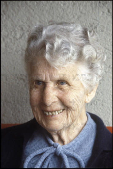 Adele Duttweiler, widow of Gottlieb Duttweiler, 1980.
