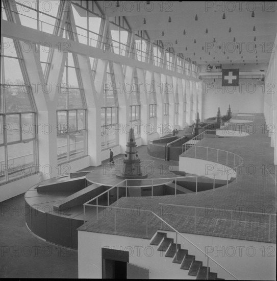Turbine room Birsfelden power station 1955.