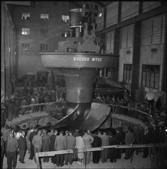 Rheinau power station, vane, Kaplan turbine 1956.