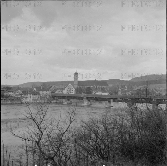Rhine with Bad Säckingen 1954.