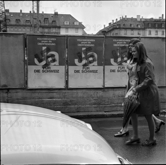 Vote campaign on Initiative against foreign infiltration 1970.