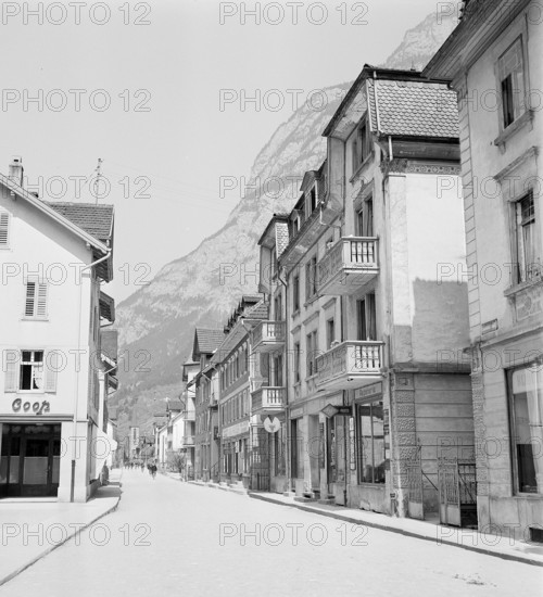 Coop at Erstfeld main street;  1942.