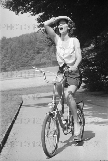 Young woman on bike, 1973.