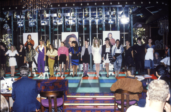Participants of the preliminary decision of Miss Fashion Switzerland, 1989.
