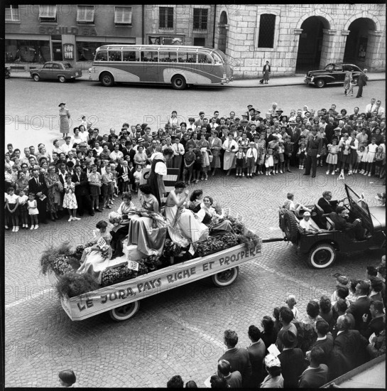 Festival of the people of Jura in Delémont, 1955.