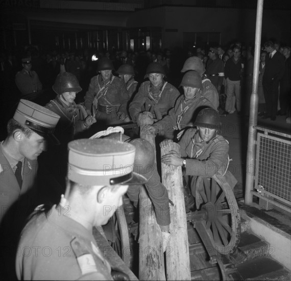 Combined civil defence training in Winterthur, 1962.