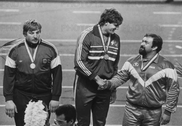 European Championships Indoors Madrid 1986: gold medalist Werner Guenthoer.