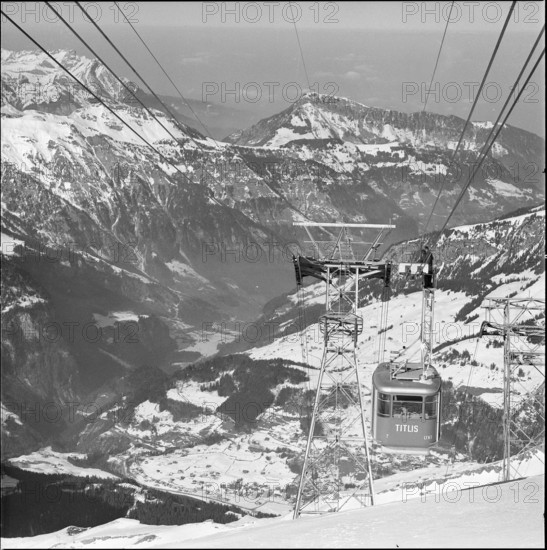 Titlis funicular railway, 1967.