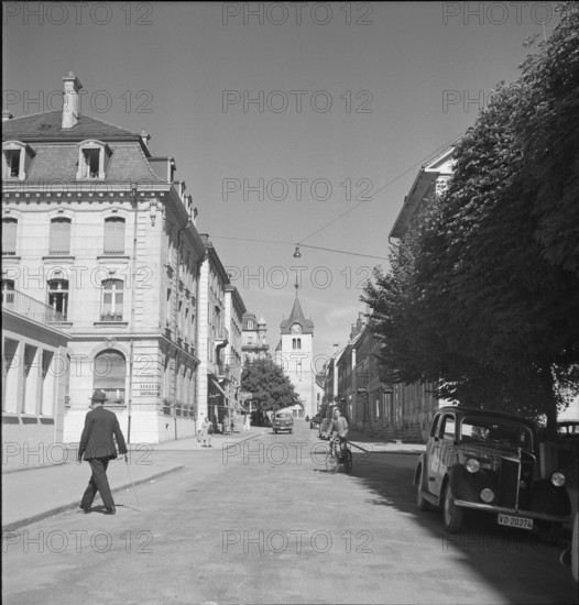 Le Locle, Grande Rue; 1948.