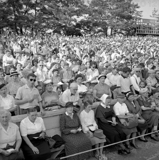 Evangelist Billy Graham in Zurich, 1955.