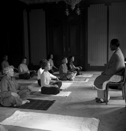 Yoga school in Zurich, 1953.