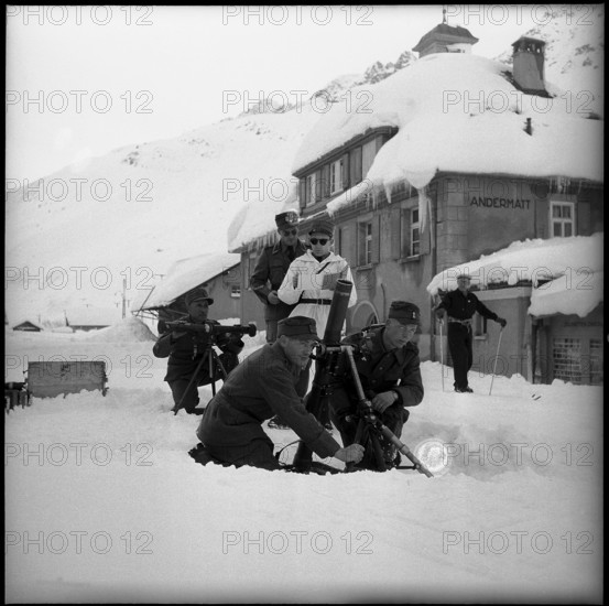 Avalanche in Andermatt; 1951.