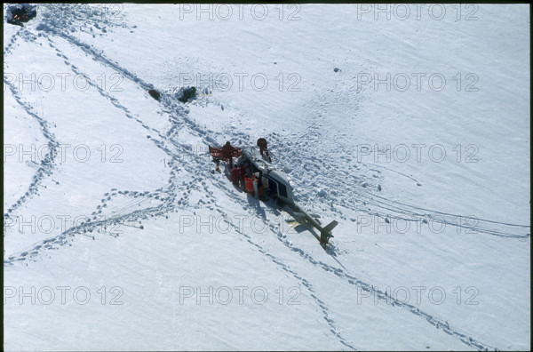 Helicopter accident near Mönchsjoch 1994.
