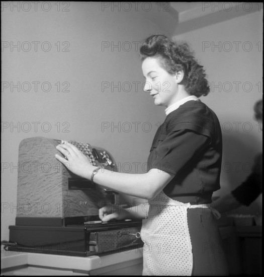 Waitress at the Cash Register, around 1963.