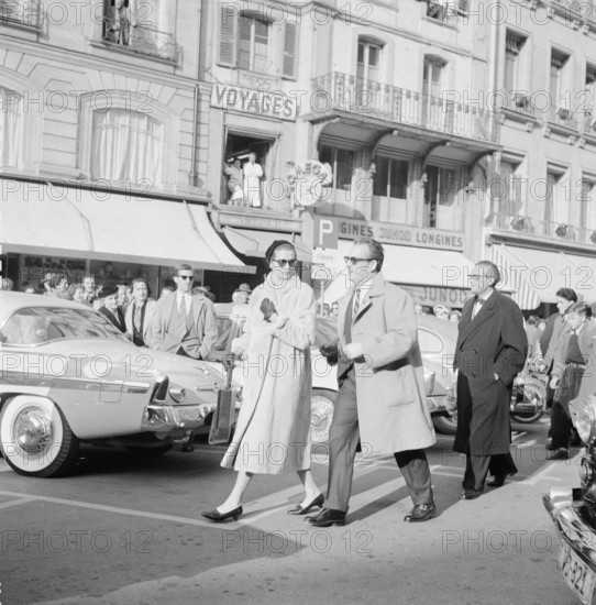 Prince Rainier and Grace of Monaco in Lausanne, 1957.