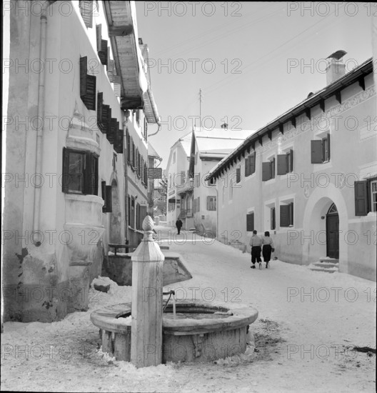 Mountain village Guarda on the first day of 1942.