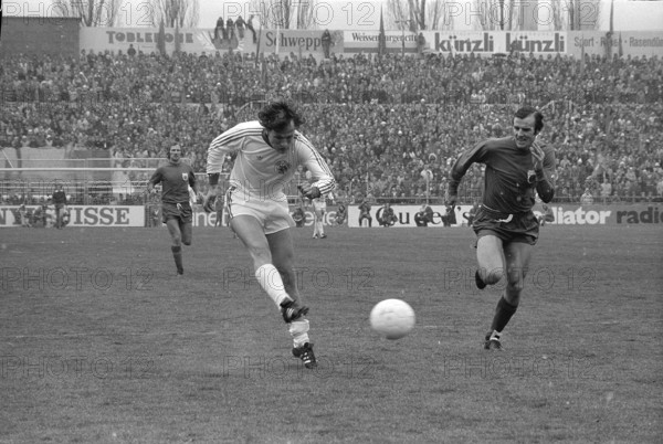 Cup final 1975: FC Basel - FC Winterthur; Künzli, Ramseier.