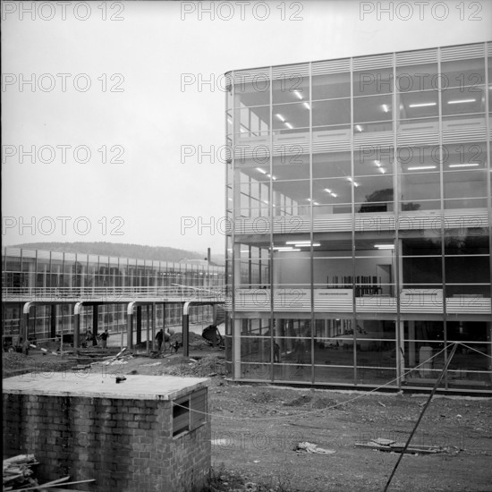 Technical University Brugg-Windisch, building site 1968.