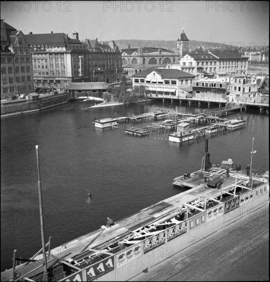 Reconstruction Work at the Limmatquai, 1949.