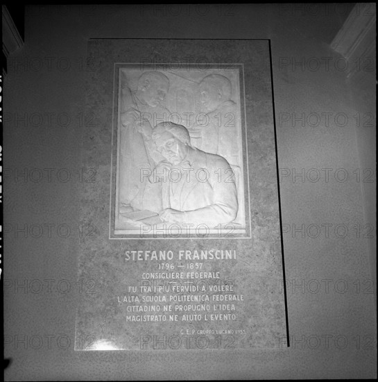 Memorial for Stefano Franscini, ETH main building 1955.