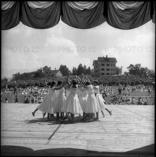Ballet dancers at the children's party in St. Gallen, 1955.