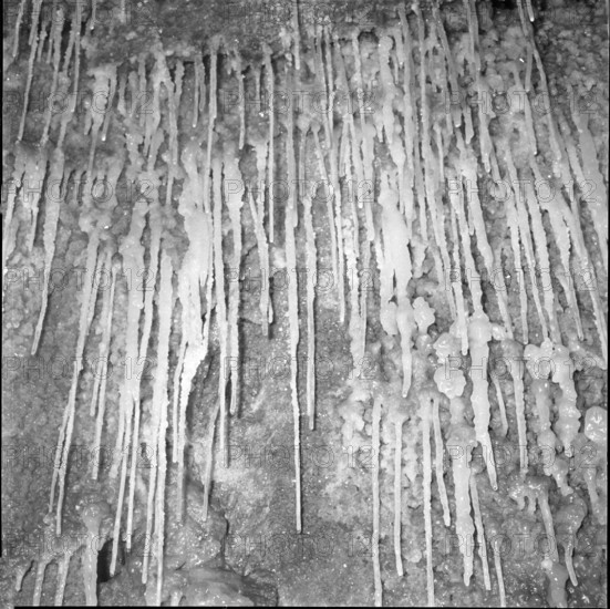 Bex, salt stalactite, salt mine, salt works; 1959.
