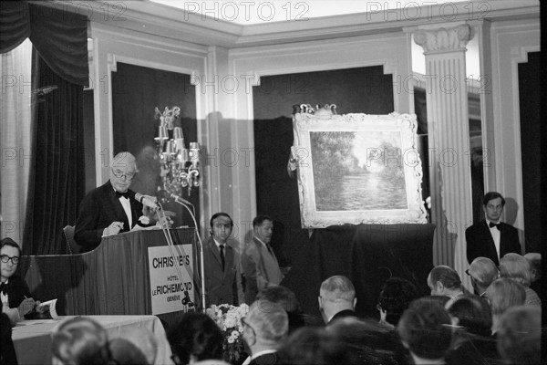 Geneva, painting by Claude Monet at Christie's auction; 1970.
