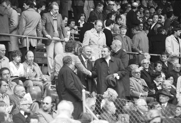 Cup final 1978: GC Zürich - Servette Genf; member of Federal Council Ritschard.