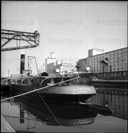 Rhine Harbour, Basel, 1943.