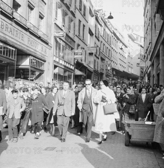 Prince Rainier and Grace of Monaco in Lausanne, 1957.
