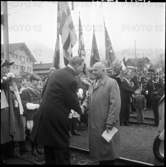 Alpnach, reception in honour of Ludwig von Moos, new elected federal councillor; 1959.